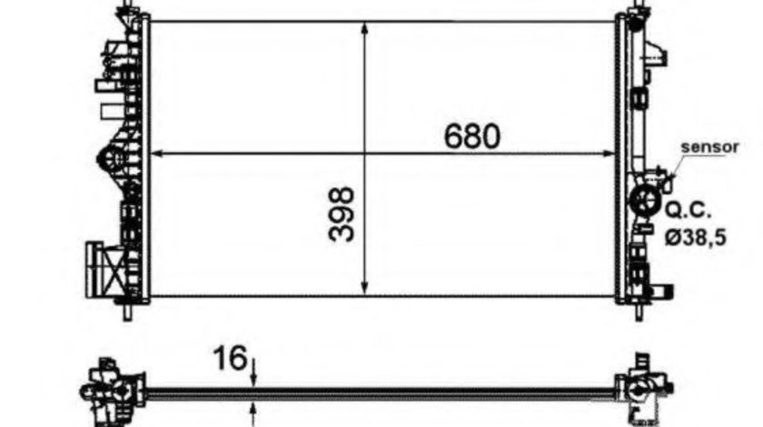 Radiator, racire motor OPEL INSIGNIA Limuzina (2008 - 2016) NRF 53773 piesa NOUA