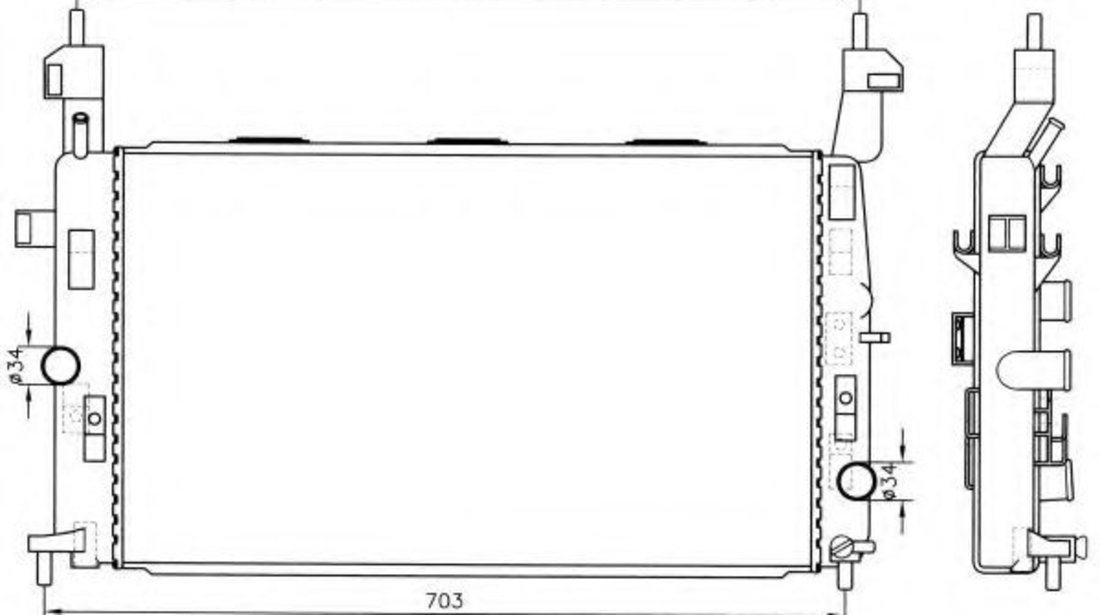 Radiator, racire motor OPEL MERIVA (2003 - 2010) NRF 53416 piesa NOUA