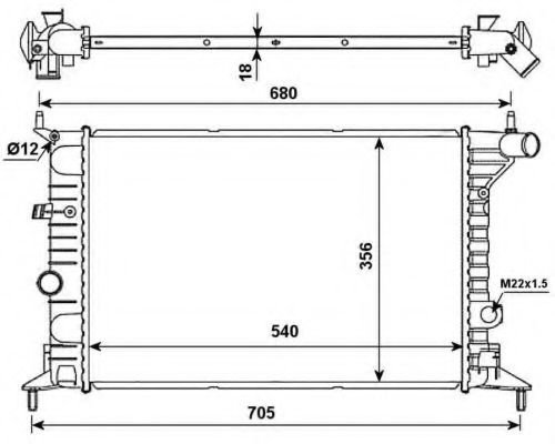 Radiator, racire motor OPEL VECTRA B (36) (1995 - 2002) NRF 509516 piesa NOUA