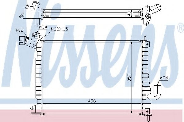 Radiator, racire motor OPEL VECTRA B Combi (31) (1996 - 2003) NISSENS 63019A piesa NOUA