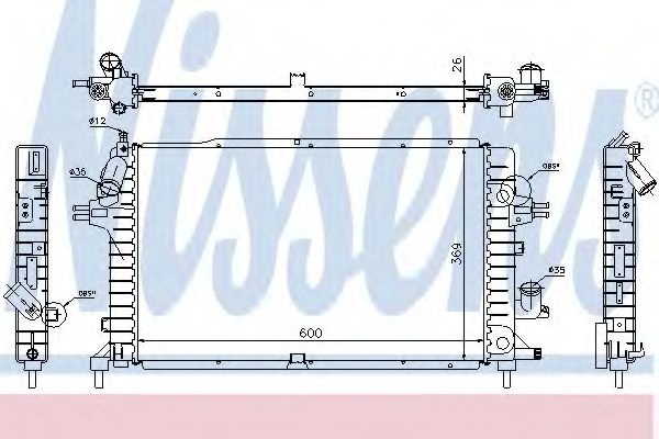 Radiator, racire motor OPEL ZAFIRA B (A05) (2005 - 2016) NISSENS 63029A piesa NOUA