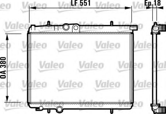 Radiator, racire motor PEUGEOT 206 CC (2D) (2000 - 2016) VALEO 732886 piesa NOUA