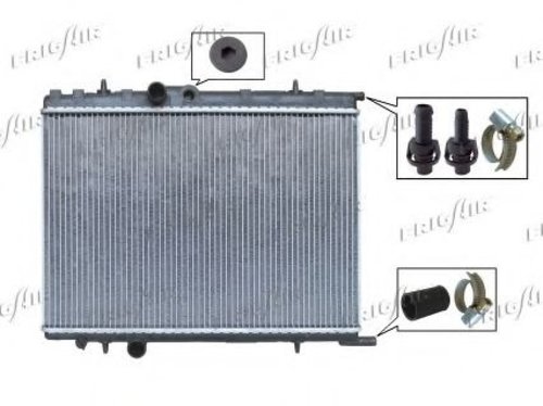 Radiator, racire motor PEUGEOT 206 Hatchback (2A/C) (1998 - 2016) FRIGAIR 0103.3062 piesa NOUA