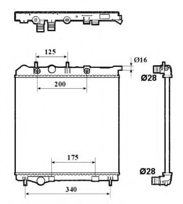 Radiator, racire motor PEUGEOT 208 (2012 - 2016) NRF 53837 piesa NOUA