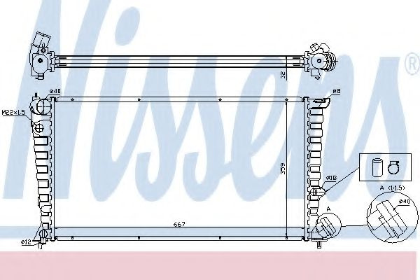 Radiator, racire motor PEUGEOT 306 (7B, N3, N5) (1993 - 2003) NISSENS 63508 piesa NOUA