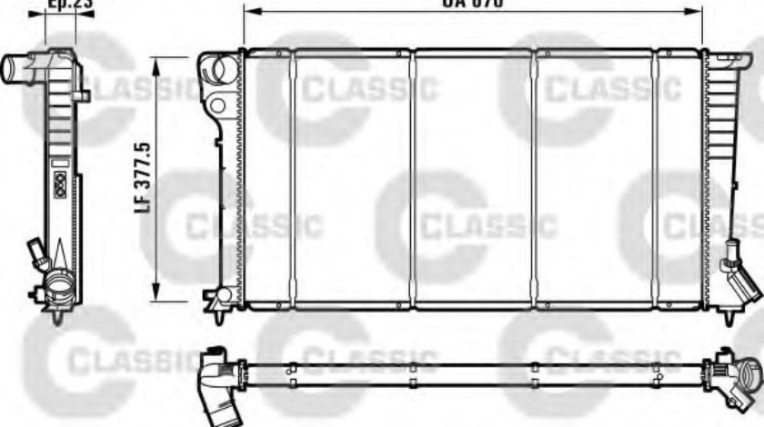 Radiator, racire motor PEUGEOT 306 Break (7E, N3, N5) (1994 - 2002) VALEO 232517 piesa NOUA