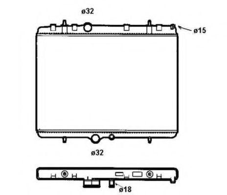 Radiator, racire motor PEUGEOT 307 Estate (3E) (2002 - 2016) NRF 58312 piesa NOUA