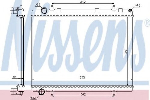 Radiator, racire motor PEUGEOT 308 SW (2007 - 2016) NISSENS 63601 piesa NOUA