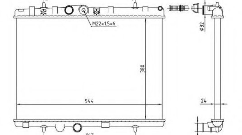 Radiator, racire motor PEUGEOT 406 Estate (8E/F) (1996 - 2004) NRF 58226A piesa NOUA