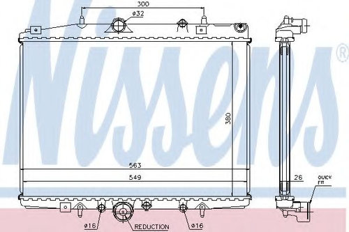 Radiator, racire motor PEUGEOT 406 Estate (8E/F) (1996 - 2004) NISSENS 63702 piesa NOUA