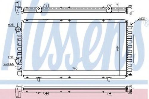 Radiator, racire motor PEUGEOT BOXER caroserie (230L) (1994 - 2002) NISSENS 61390A piesa NOUA