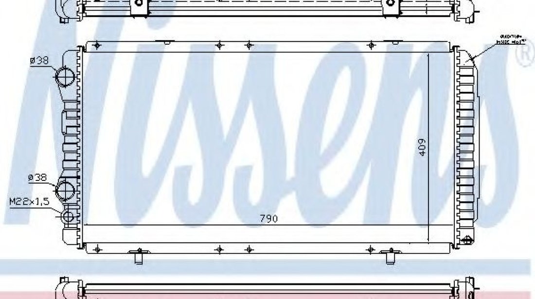 Radiator, racire motor PEUGEOT BOXER platou / sasiu (ZCT) (1994 - 2002) NISSENS 61390 piesa NOUA