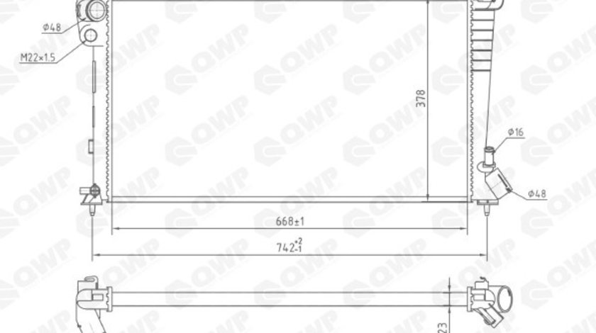 Radiator, racire motor PEUGEOT PARTNER caroserie (5) (1996 - 2012) QWP WRA164 piesa NOUA