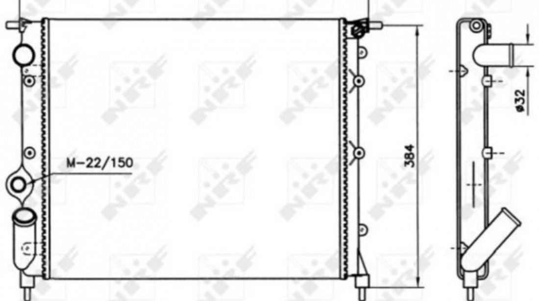 Radiator, racire motor Renault CLIO (B/C57_, 5/357_) 1990-1998 #2 01093049