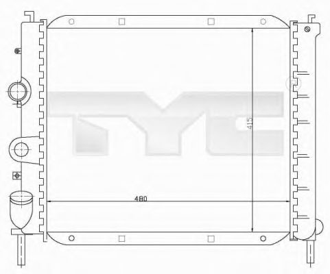 Radiator, racire motor RENAULT CLIO II (BB0/1/2, CB0/1/2) (1998 - 2005) TYC 728-0008-R piesa NOUA