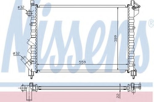 Radiator, racire motor RENAULT ESPACE III (JE0) (1996 - 2002) NISSENS 63832 piesa NOUA