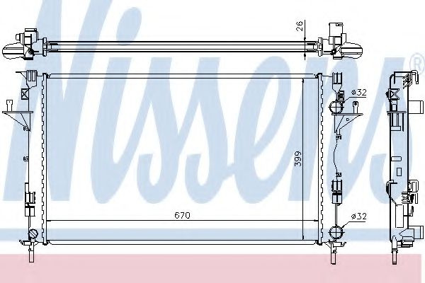 Radiator, racire motor RENAULT ESPACE IV (JK0/1) (2002 - 2015) NISSENS 63816A piesa NOUA