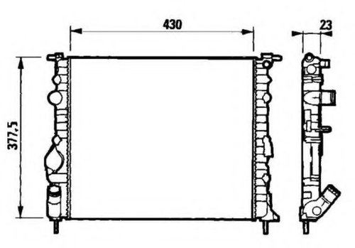 Radiator, racire motor RENAULT KANGOO Express (FC0/1) (1997 - 2007) NRF 58192 piesa NOUA