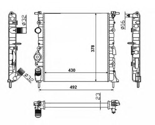 Radiator, racire motor RENAULT KANGOO Express (FC0/1) (1997 - 2007) NRF 58023 piesa NOUA