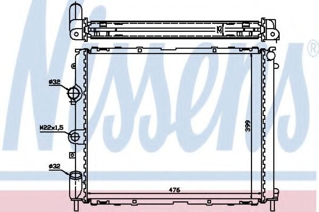 Radiator, racire motor RENAULT KANGOO (KC0/1) (1997 - 2007) NISSENS 63855A piesa NOUA