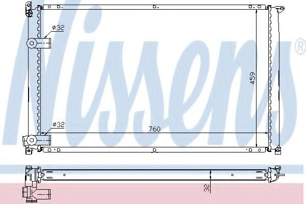 Radiator, racire motor RENAULT MASTER II bus (JD) (1998 - 2010) NISSENS 63935A piesa NOUA