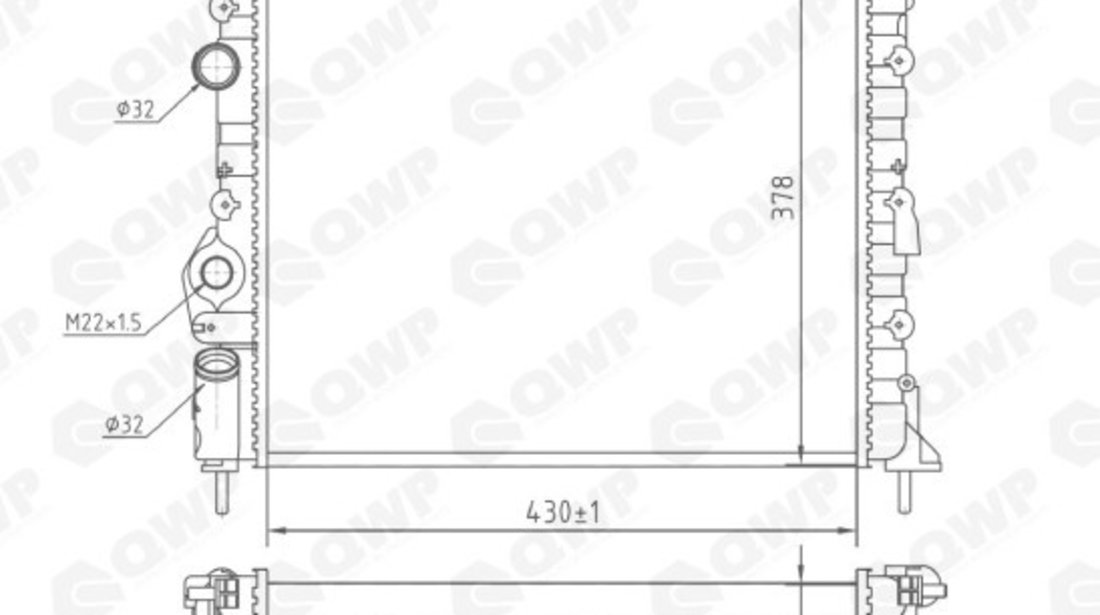 Radiator, racire motor RENAULT MEGANE I Scenic (JA0/1) (1996 - 2001) QWP WRA121 piesa NOUA