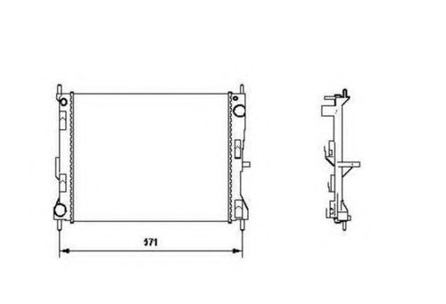 Radiator, racire motor RENAULT MODUS / GRAND MODUS (F/JP0) (2004 - 2016) NRF 58188 piesa NOUA