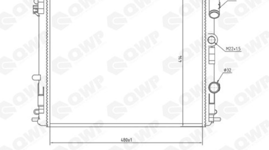 Radiator, racire motor RENAULT SYMBOL II (LU1/2) (2008 - 2013) QWP WRA115 piesa NOUA