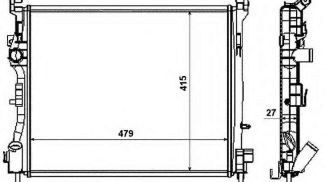 Radiator, racire motor RENAULT SYMBOL II (LU1/2) (2008 - 2013) NRF 58374 piesa NOUA