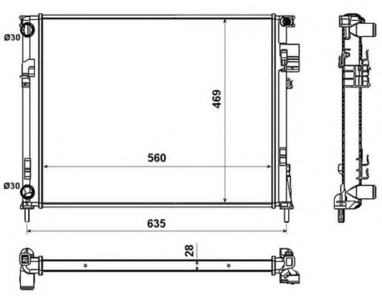 Radiator, racire motor RENAULT TRAFIC II platou / sasiu (EL) (2001 - 2014) NRF 58332 piesa NOUA