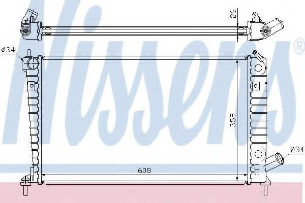 Radiator, racire motor SAAB 9-5 Combi (YS3E) (1998 - 2009) NISSENS 68004A piesa NOUA