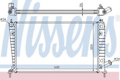 Radiator, racire motor SAAB 9-5 (YS3E) (1997 - 2009) NISSENS 68000A piesa NOUA