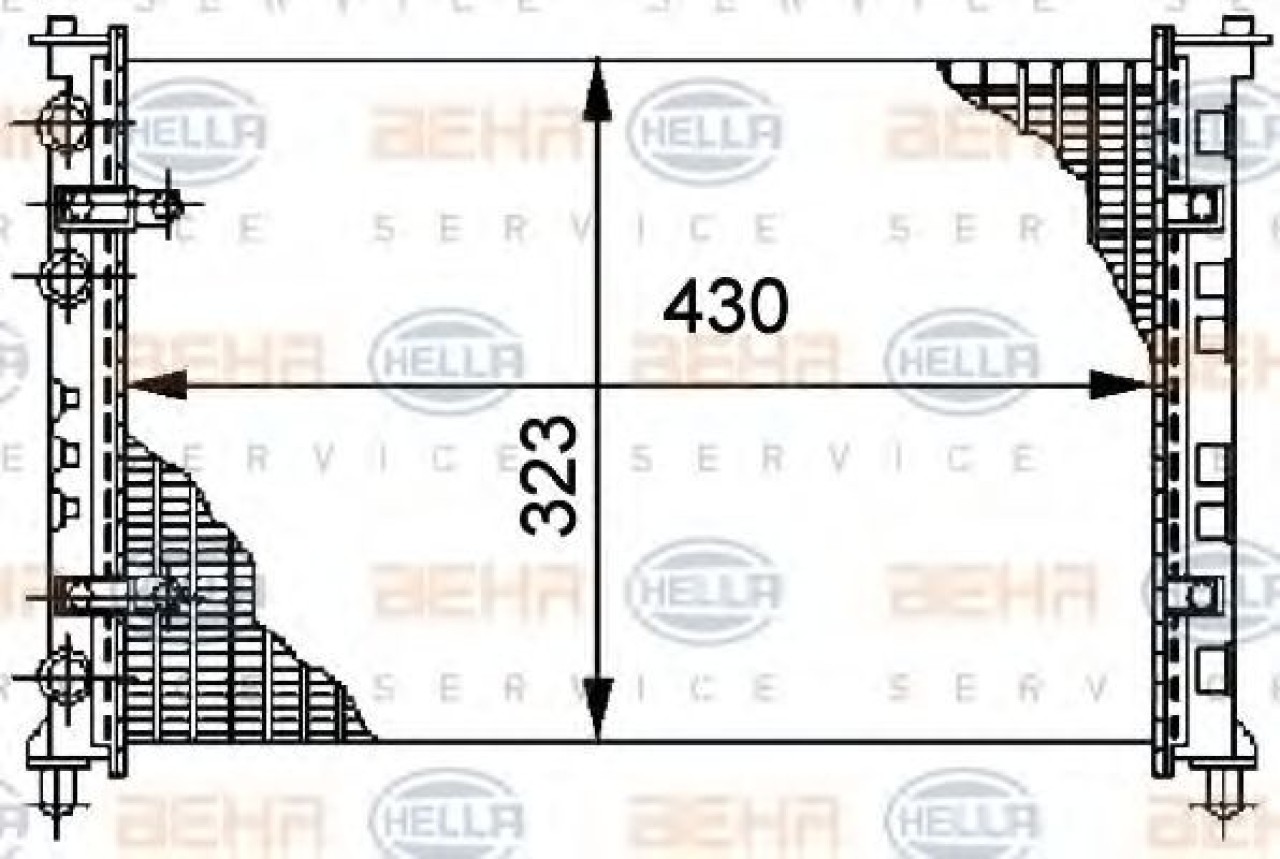 Radiator, racire motor SEAT IBIZA II (6K1) (1993 - 1999) HELLA 8MK 376 712-081 piesa NOUA