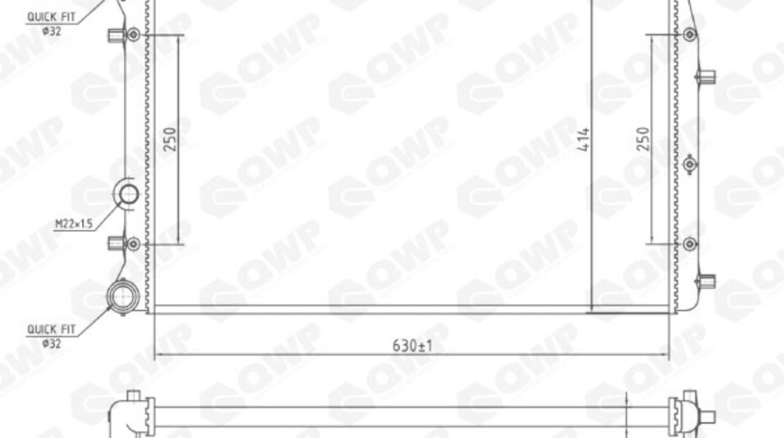 Radiator, racire motor SEAT IBIZA IV (6L1) (2002 - 2009) QWP WRA102 piesa NOUA