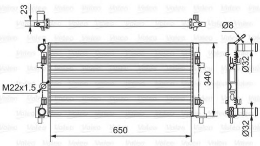 Radiator, racire motor SEAT IBIZA V (6J5, 6P1) (2008 - 2016) VALEO 701522 piesa NOUA