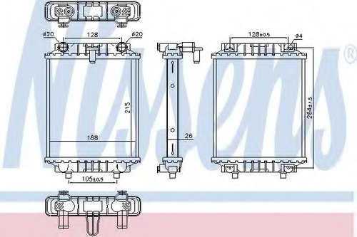 Radiator, racire motor SEAT LEON SC (5F5) (2013 - 2016) NISSENS 60372 piesa NOUA