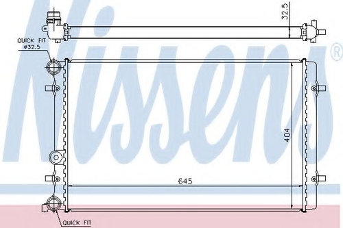 Radiator, racire motor SEAT TOLEDO II (1M2) (1998 - 2006) NISSENS 65011 piesa NOUA