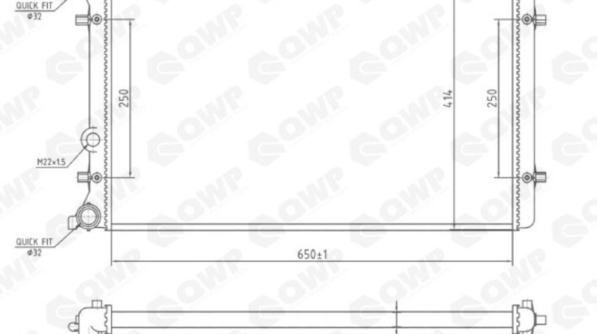 Radiator, racire motor SKODA OCTAVIA I (1U2) (1996 - 2010) QWP WRA101 piesa NOUA