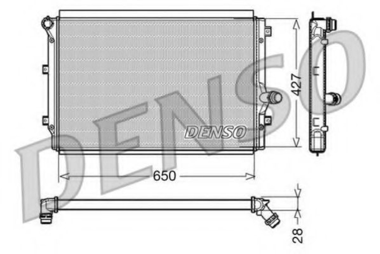 Radiator, racire motor SKODA OCTAVIA II (1Z3) (2004 - 2013) DENSO DRM32017 piesa NOUA