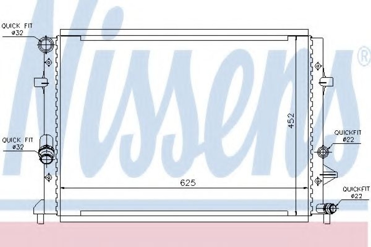 Radiator, racire motor SKODA OCTAVIA II Combi (1Z5) (2004 - 2013) NISSENS 65295 piesa NOUA