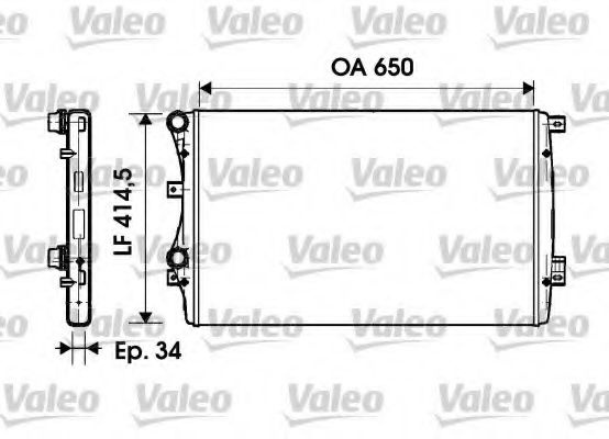 Radiator, racire motor SKODA OCTAVIA II Combi (1Z5) (2004 - 2013) VALEO 732872 piesa NOUA