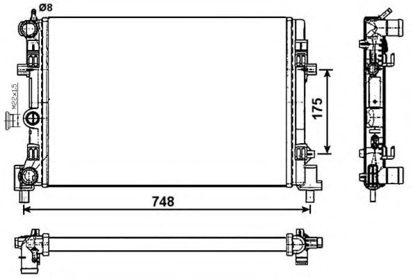 Radiator, racire motor SKODA RAPID Spaceback (NH1) (2012 - 2016) NRF 53024 piesa NOUA