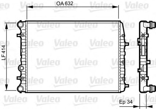 Radiator, racire motor SKODA ROOMSTER Praktik (5J) (2007 - 2015) VALEO 732864 piesa NOUA