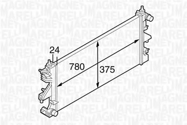 Radiator, racire motor SKODA SUPERB II (3T4) (2008 - 2015) MAGNETI MARELLI 350213126900 piesa NOUA