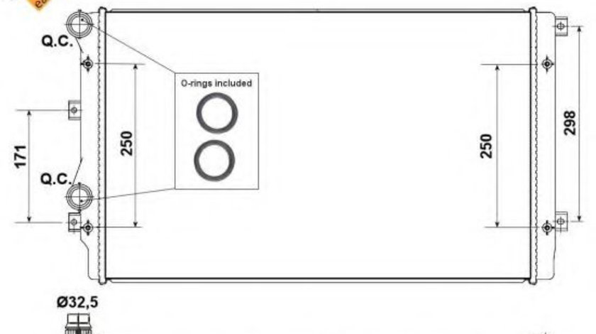 Radiator, racire motor SKODA SUPERB II (3T4) (2008 - 2015) NRF 53406 piesa NOUA