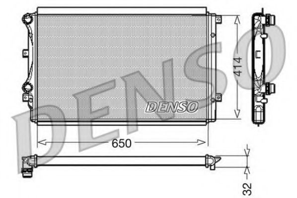 Radiator, racire motor SKODA SUPERB II Combi (3T5) (2009 - 2015) DENSO DRM32015 piesa NOUA