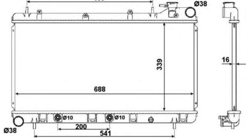 Radiator, racire motor SUBARU FORESTER (SF) (1997 - 2002) NRF 58372 piesa NOUA