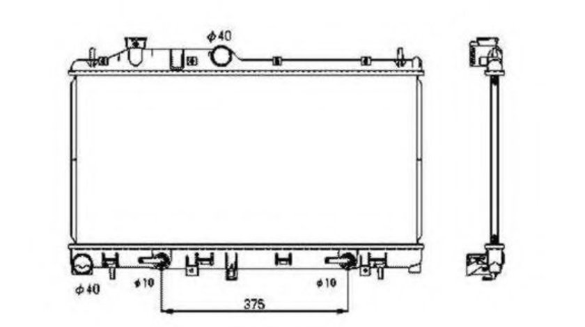 Radiator, racire motor SUBARU IMPREZA Hatchback (GR, GH, G3) (2007 - 2016) NRF 53700 piesa NOUA