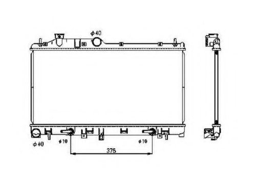 Radiator, racire motor SUBARU IMPREZA Limuzina (GR) (2007 - 2016) NRF 53700 piesa NOUA