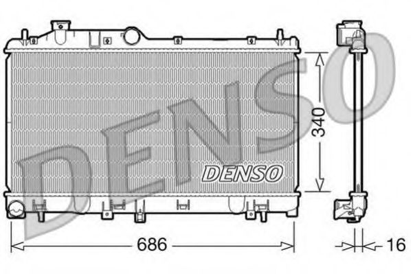 Radiator, racire motor SUBARU LEGACY IV (BL, BP) (2003 - 2016) DENSO DRM36007 piesa NOUA